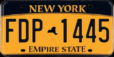 NY license plate FDP1445