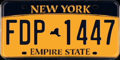 NY license plate FDP1447