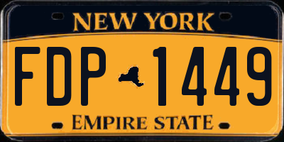 NY license plate FDP1449