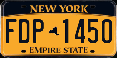 NY license plate FDP1450
