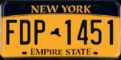 NY license plate FDP1451
