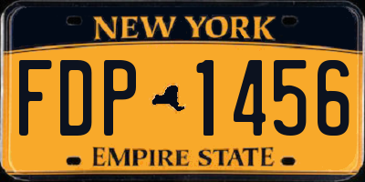NY license plate FDP1456
