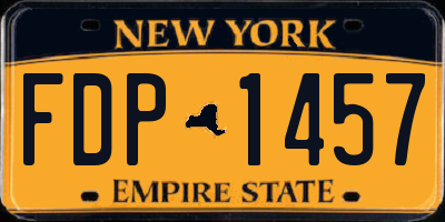 NY license plate FDP1457
