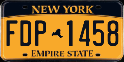 NY license plate FDP1458