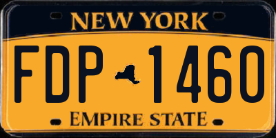 NY license plate FDP1460