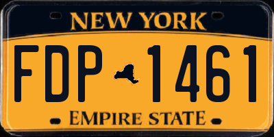 NY license plate FDP1461