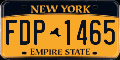 NY license plate FDP1465