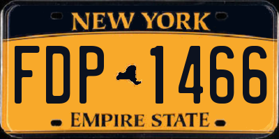 NY license plate FDP1466