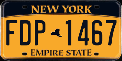 NY license plate FDP1467