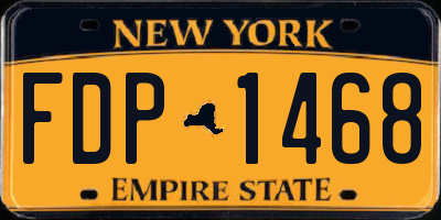 NY license plate FDP1468