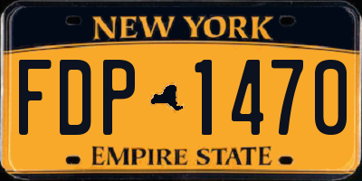 NY license plate FDP1470