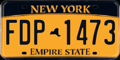 NY license plate FDP1473