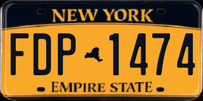 NY license plate FDP1474