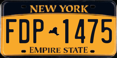 NY license plate FDP1475
