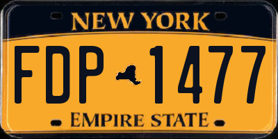 NY license plate FDP1477