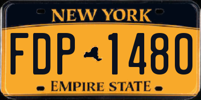 NY license plate FDP1480