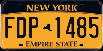 NY license plate FDP1485