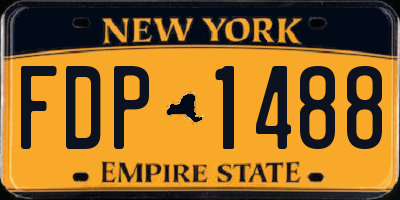 NY license plate FDP1488