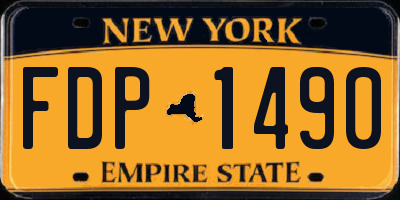 NY license plate FDP1490