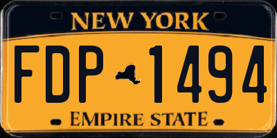 NY license plate FDP1494