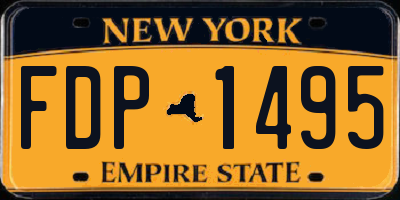 NY license plate FDP1495