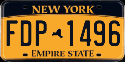 NY license plate FDP1496