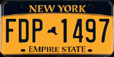 NY license plate FDP1497
