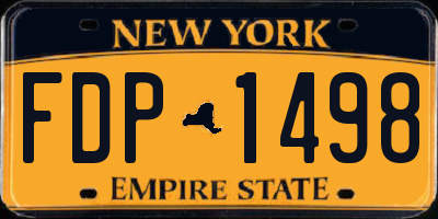 NY license plate FDP1498