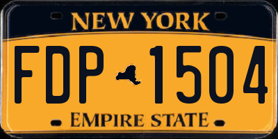 NY license plate FDP1504