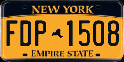NY license plate FDP1508