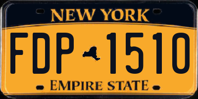 NY license plate FDP1510