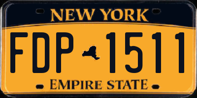 NY license plate FDP1511
