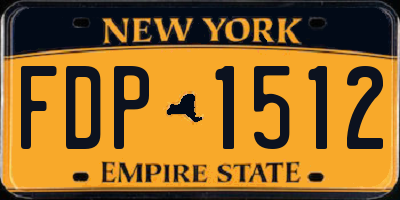 NY license plate FDP1512