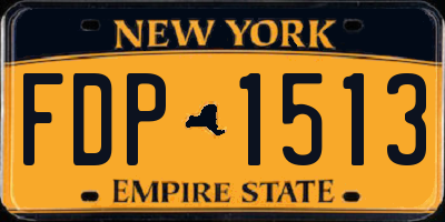 NY license plate FDP1513