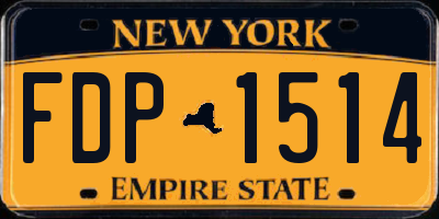NY license plate FDP1514