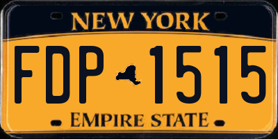 NY license plate FDP1515
