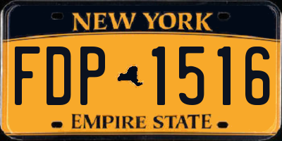 NY license plate FDP1516