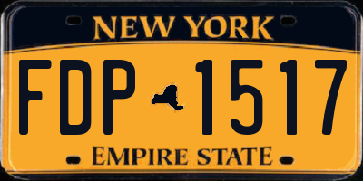 NY license plate FDP1517