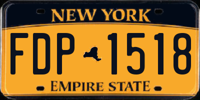 NY license plate FDP1518