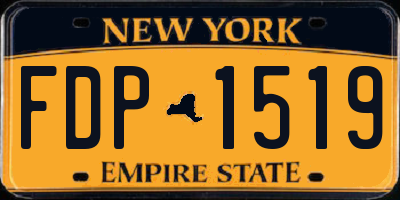 NY license plate FDP1519