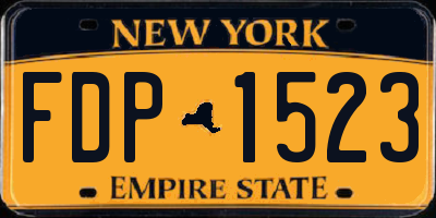 NY license plate FDP1523