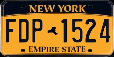 NY license plate FDP1524