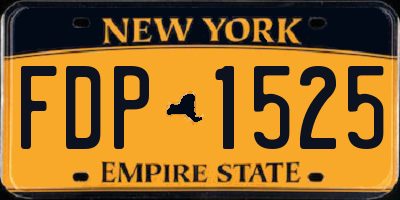 NY license plate FDP1525