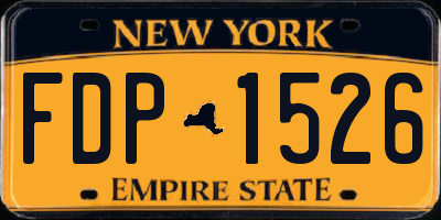 NY license plate FDP1526
