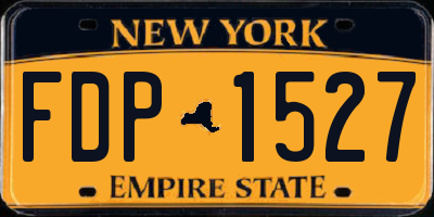 NY license plate FDP1527