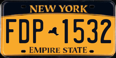 NY license plate FDP1532