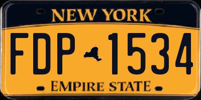 NY license plate FDP1534
