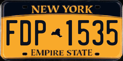 NY license plate FDP1535