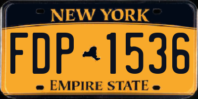 NY license plate FDP1536