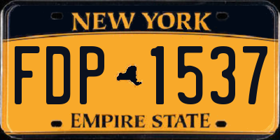 NY license plate FDP1537